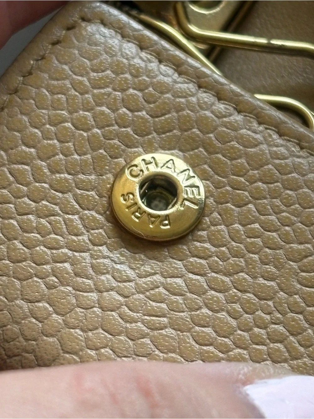 Auth Chanel Timeless CC Leather Key card Holder W/COA